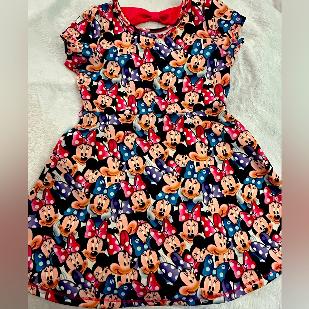 Disney, short sleeve dress, Minnie, mouse theme girls